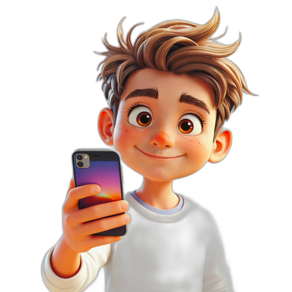 Mascotte garçon Adrevia — création de contenu IA